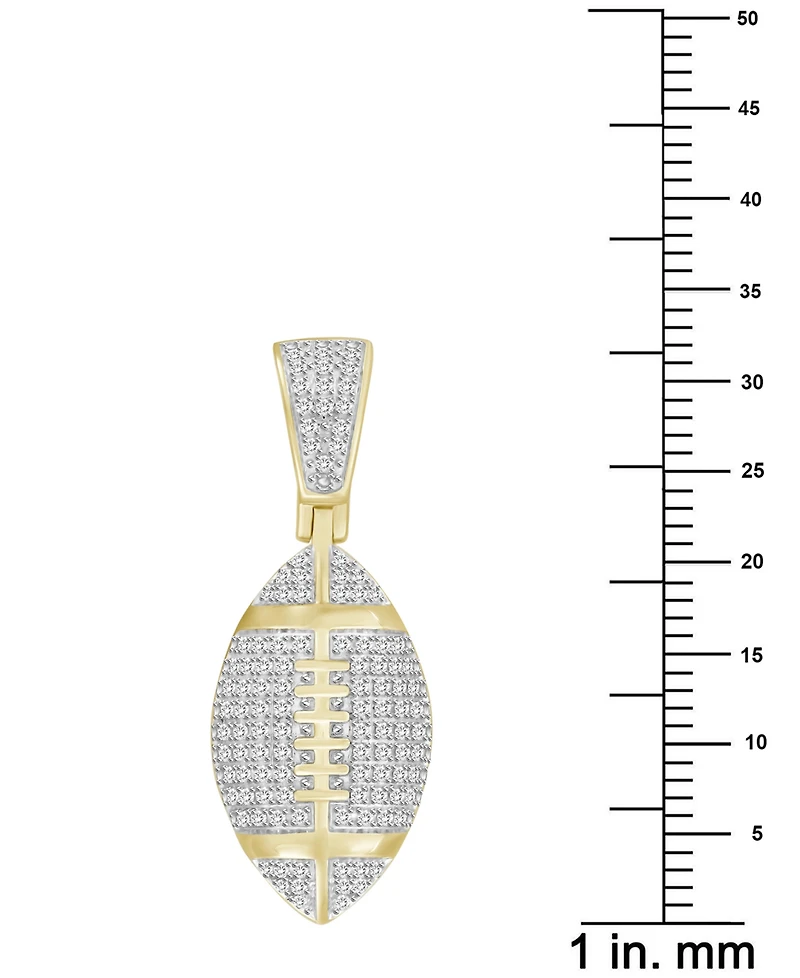 Men's Diamond Football Pendant (1/4 ct. t.w.) in 10k Gold