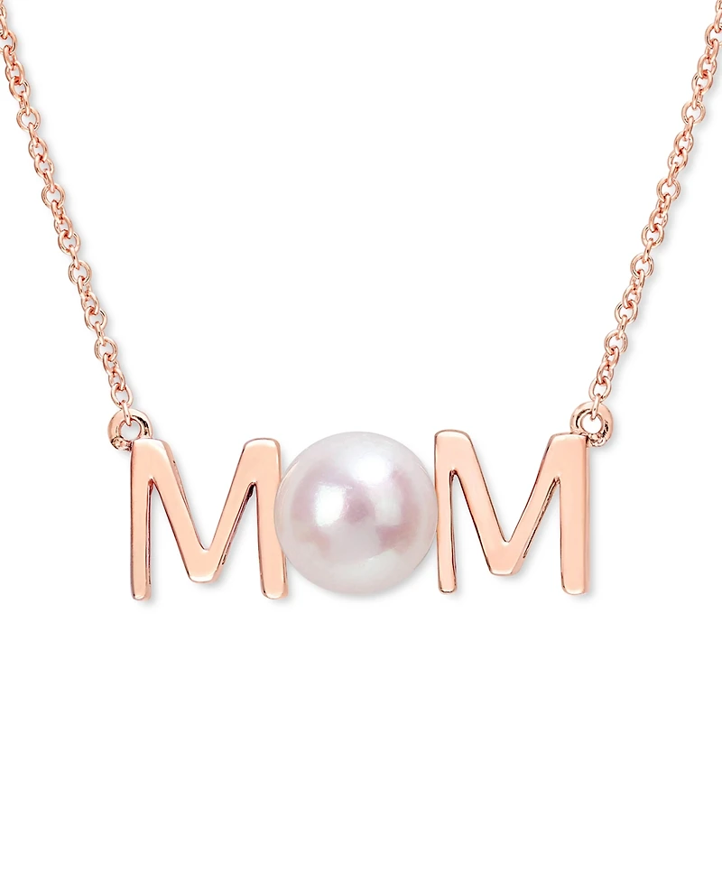Cultured Freshwater Pearl (7mm) Mom 17" Pendant Necklace