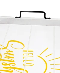 Elegant Designs Decorative Wood Serving Tray with Handles