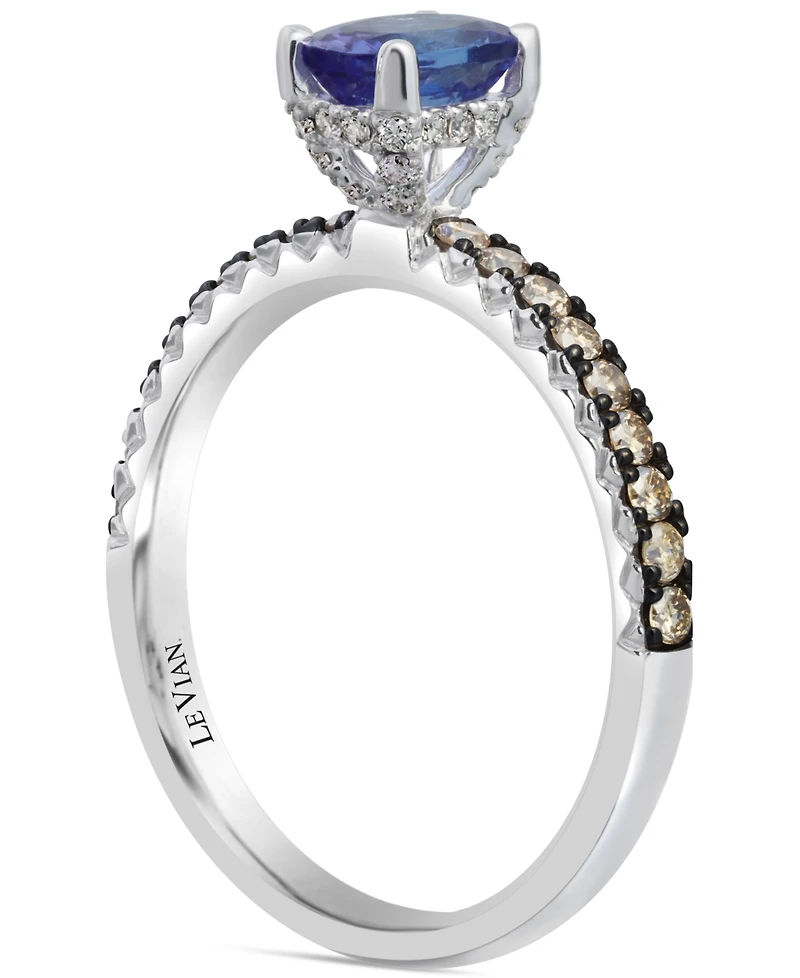 Le Via Blueberry Tanzanite (5/8 ct. t.w.) & Diamond (3/8 ct. t.w.) in 14k White Gold