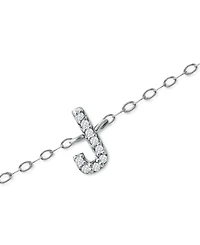 Giani Bernini Cubic Zirconia Initial Ankle Bracelet in Sterling Silver, Created for Macys