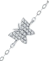 Giani Bernini Cubic Zirconia Butterfly Ankle Bracelet in Sterling Silver, Created for Macys