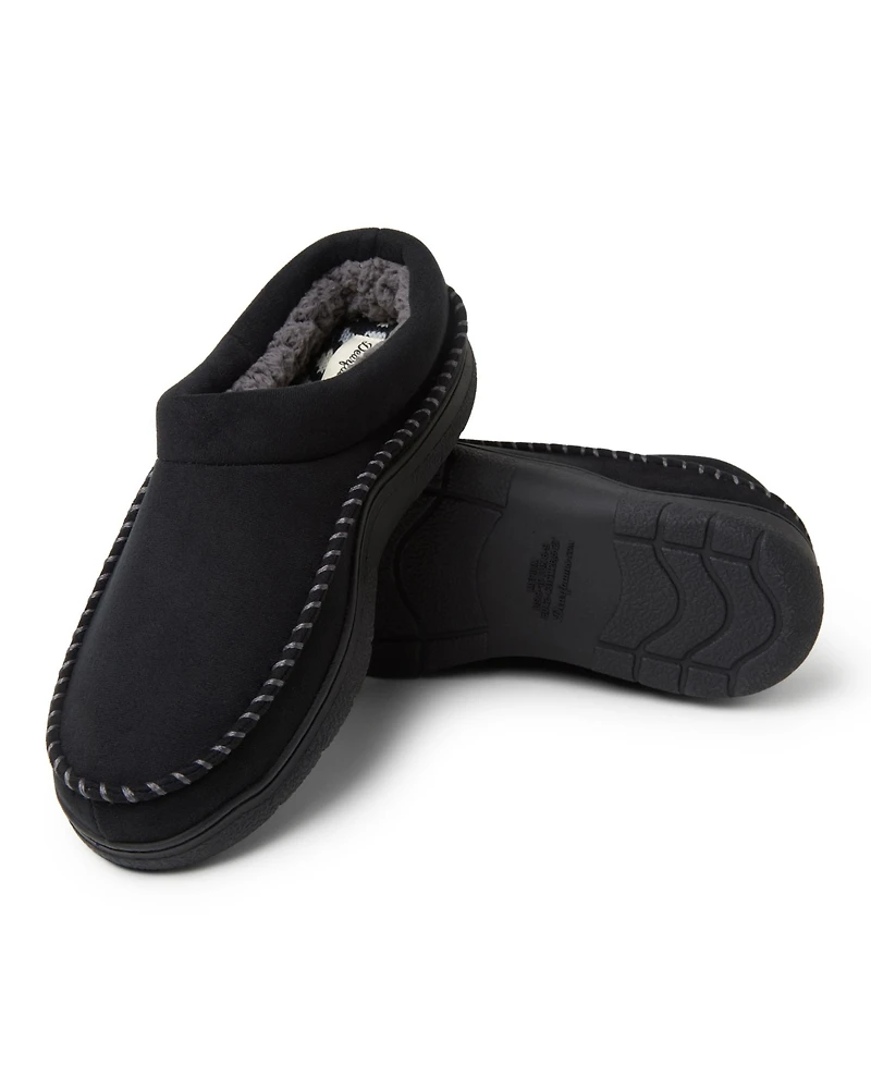 Dearfoams Men's Thompson Moccasin Toe Clog House Shoe Slipper