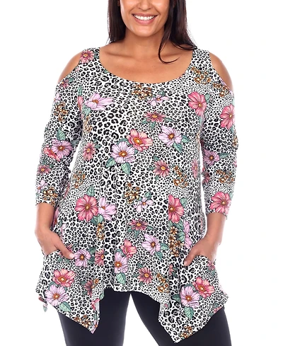 Plus Size Antonia Cold Shoulder Tunic Top
