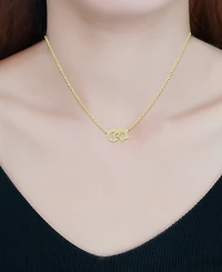 Giani Bernini Cubic Zirconia Moon & Star Pendant Necklace, 16" + 2" extender, Created for Macy's