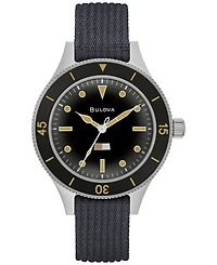 Bulova Men's Automatic Mil-ships-w-2181 Navy Nylon Strap Watch 41mm - Limited Edition