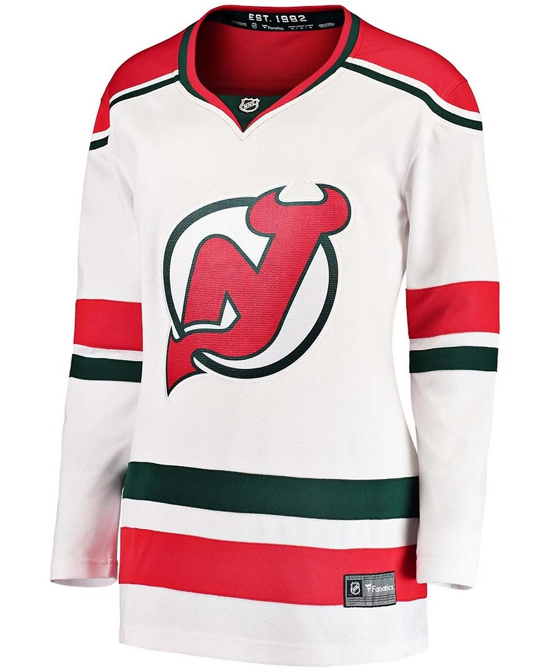 Women's Fanatics White New Jersey Devils 2022/23 Heritage Premier Breakaway Jersey