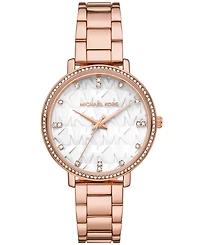 Michael Kors Women's Pyper Rose Gold-Tone Stainless Steel Bracelet Watch 38mm