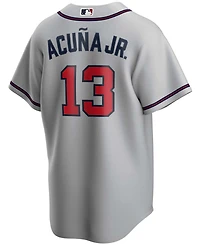 Men's Ronald Acuna Jr. Gray Atlanta Braves Road Replica Player Name Jersey