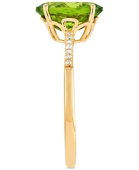 Peridot (2-3/4 ct. t.w.) & Diamond (1/20 ct. t.w.) Ring in 14k Gold