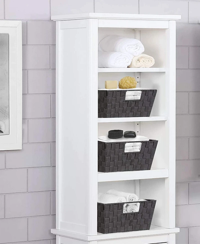 Sorbus 3-Pack Storage Basket Set - Mesh Hand-Woven, Stackable Baskets for Shelves, Closets, Bathroom and More