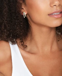 And Now This Cubic Zirconia Double C Hoop Earring