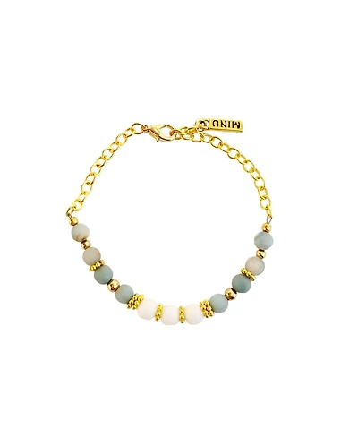 Women's Nurelle Ain Bracelet with Amazonite and White Jade Beads