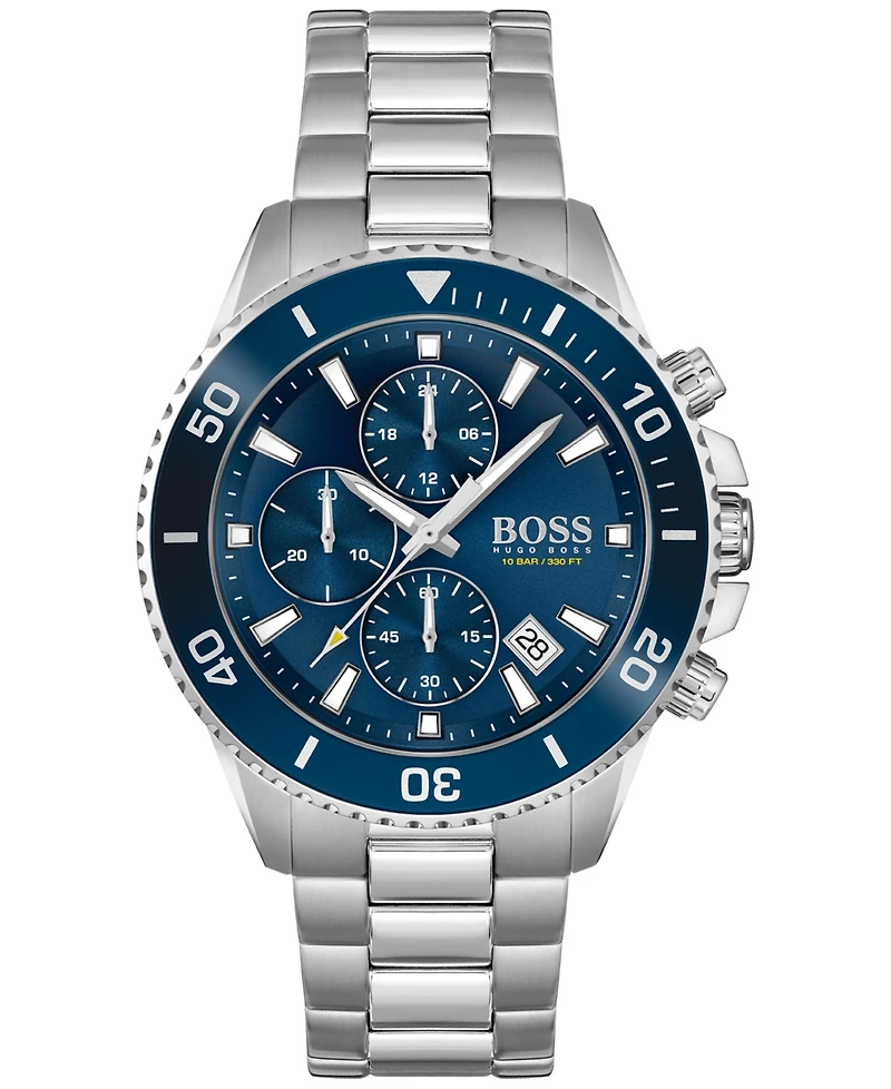 Hugo Boss Men's Admiral Chronograph Stainless Steel Bracelet Watch 45mm
