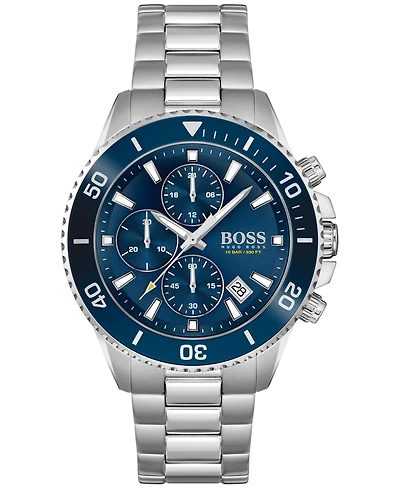 Hugo Boss Men's Admiral Chronograph Stainless Steel Bracelet Watch 45mm