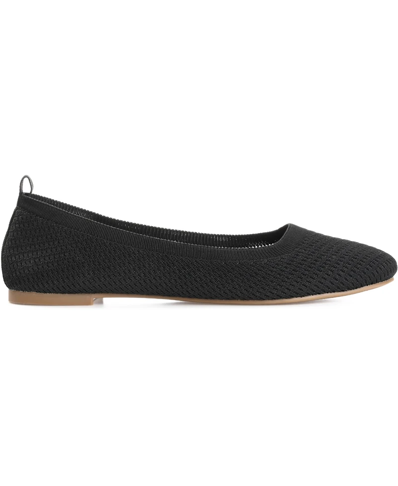 Journee Collection Women's Maryann Knit Round Toe Ballet Flats