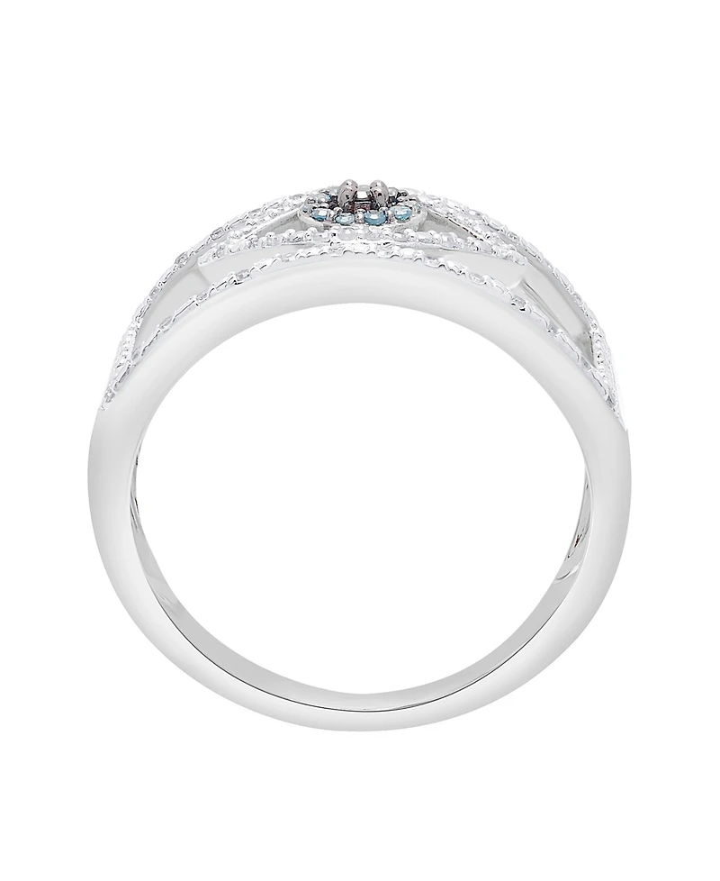 Wrapped Diamond Evil Eye Ring (1/6 ct. t.w.) 10k Gold or White Created for Macy's
