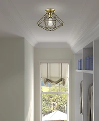 Geometric 1 Light Flush Mount