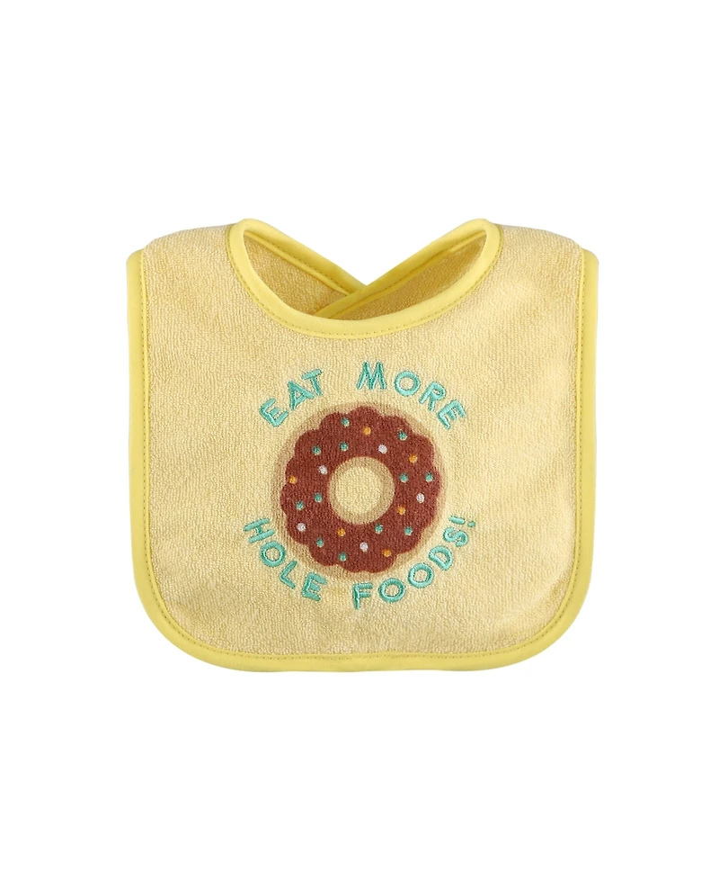 The Peanutshell Cotton Baby Bibs for Girls or Boys, 8 Pack, Green, Blue, Yellow