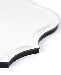 Empire Art Direct Frameless Beveled Oblong Scalloped Wall Mirror