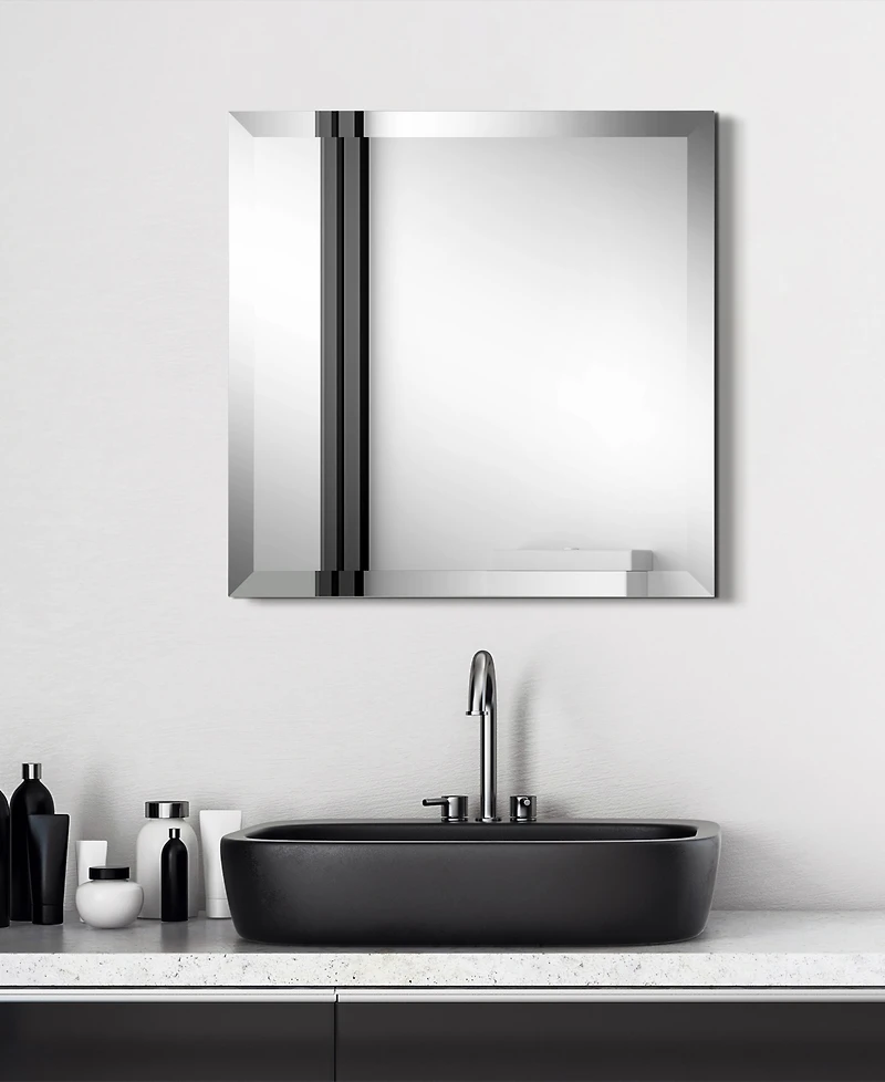 Empire Art Direct Frameless Beveled Prism Mirror Panels - 24" x 24"
