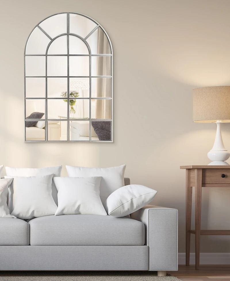 Empire Art Direct Solid Wood Base Covered with Beveled Arch Window Mirror - 30" x 40"