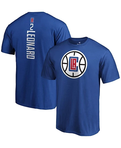 Men's Kawhi Leonard Blue La Clippers Playmaker Name and Number T-shirt