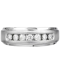 Men's Diamond 7-Stone Wedding Band (1/2 ct. t.w.) 10k Gold & White