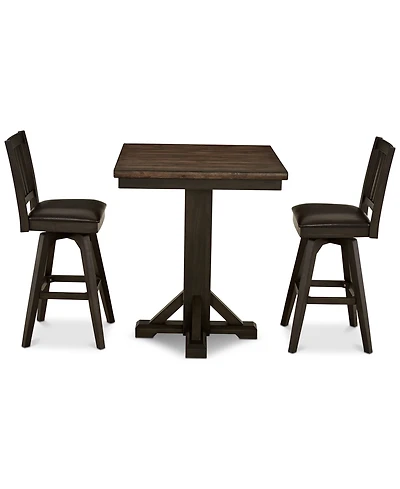 Closeout! Peighton 3 Piece Pub Table Set (Table and 2 stools)