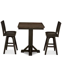 Closeout! Peighton 3 Piece Pub Table Set (Table and 2 stools)
