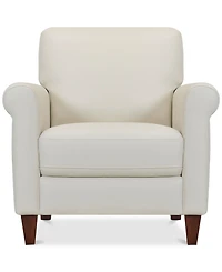 Closeout! Kared 35" Roll Arm Leather Chair, Created for Macy's