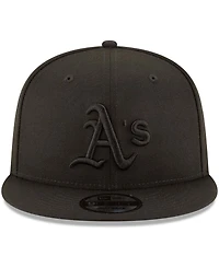 New Era Oakland Athletics Black on Black 9FIFTY Team Snapback Adjustable Cap