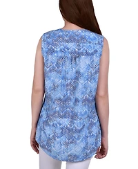 Women's Sleeveless Pintucked Blouse