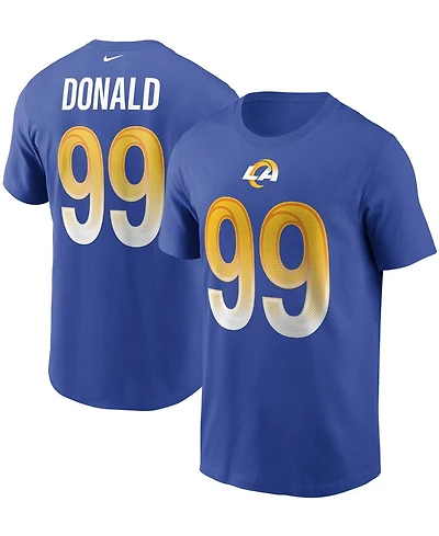 Men's Aaron Donald Royal Los Angeles Rams Name and Number T-shirt