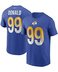 Men's Aaron Donald Royal Los Angeles Rams Name and Number T-shirt