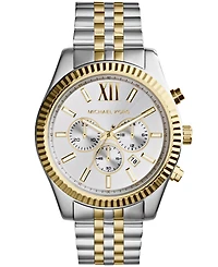 Michael Kors Men's Chronograph Lexington Two-Tone Stainless Steel Watch 45mm MK8344