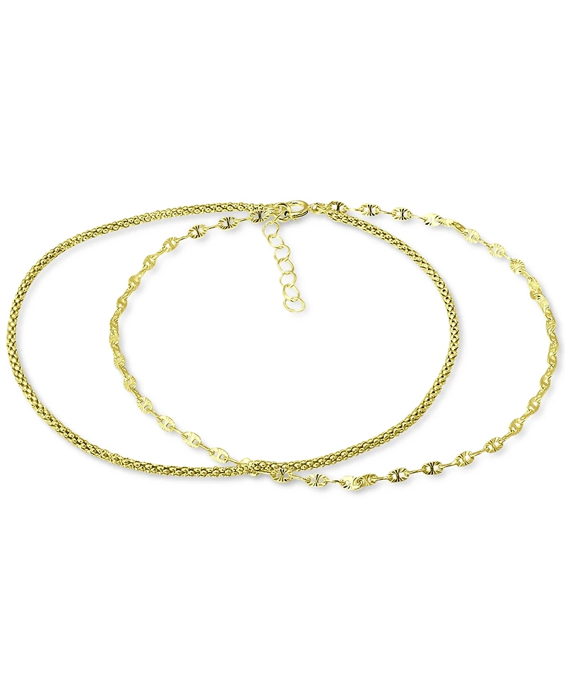 Giani Bernini Double Chain Ankle Bracelet, Created for Macy's