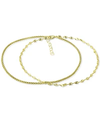 Giani Bernini Double Chain Ankle Bracelet, Created for Macy's