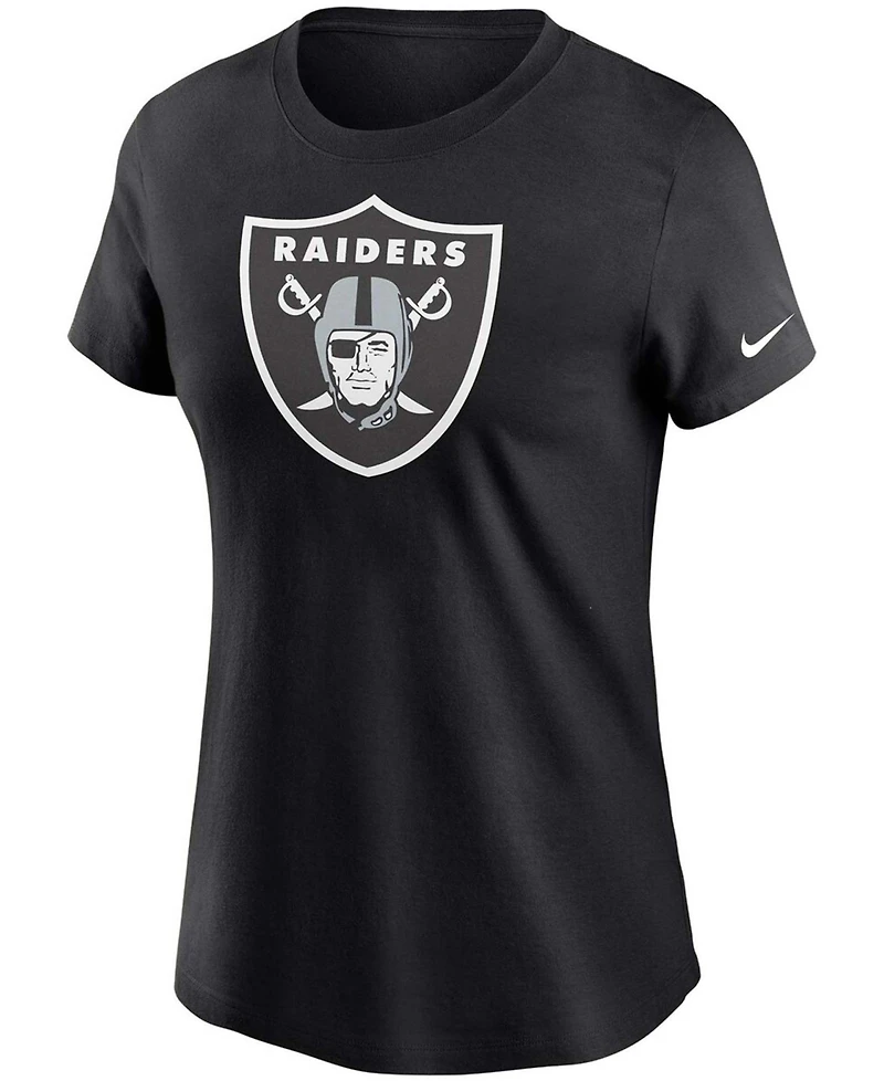 Women's Black Las Vegas Raiders Logo Essential T-shirt