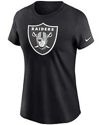 Women's Black Las Vegas Raiders Logo Essential T-shirt
