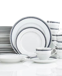 Mikasa Platinum Crown Cobalt 40 Pc. Dinnerware Set, Service for 8