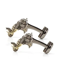 Ox & Bull Trading Co. Men's 14K Gold Elephant Cufflinks
