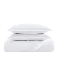Charisma Solid 310 Thread Count Cotton Sateen Duvet Cover Set, King