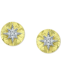 Giani Bernini Cubic Zirconia Starburst Disc Stud Earrings, Created for Macy's