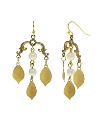 2028 14K Gold-tone Imitation Pearl Drop Earring
