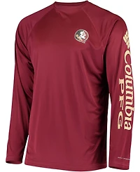 Men's Pfg Garnet Florida State Seminoles Terminal Tackle Omni-Shade Long Sleeve T-shirt