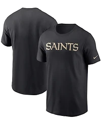 Men's Black New Orleans Saints Team Wordmark T-shirt