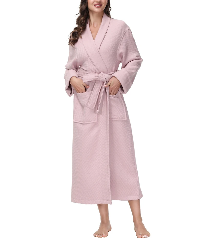 Ink+Ivy Women's Diamond Waffle Look Robe