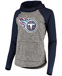 Women's Heathered Gray-Navy Tennessee Titans Championship Ring Pullover Hoodie