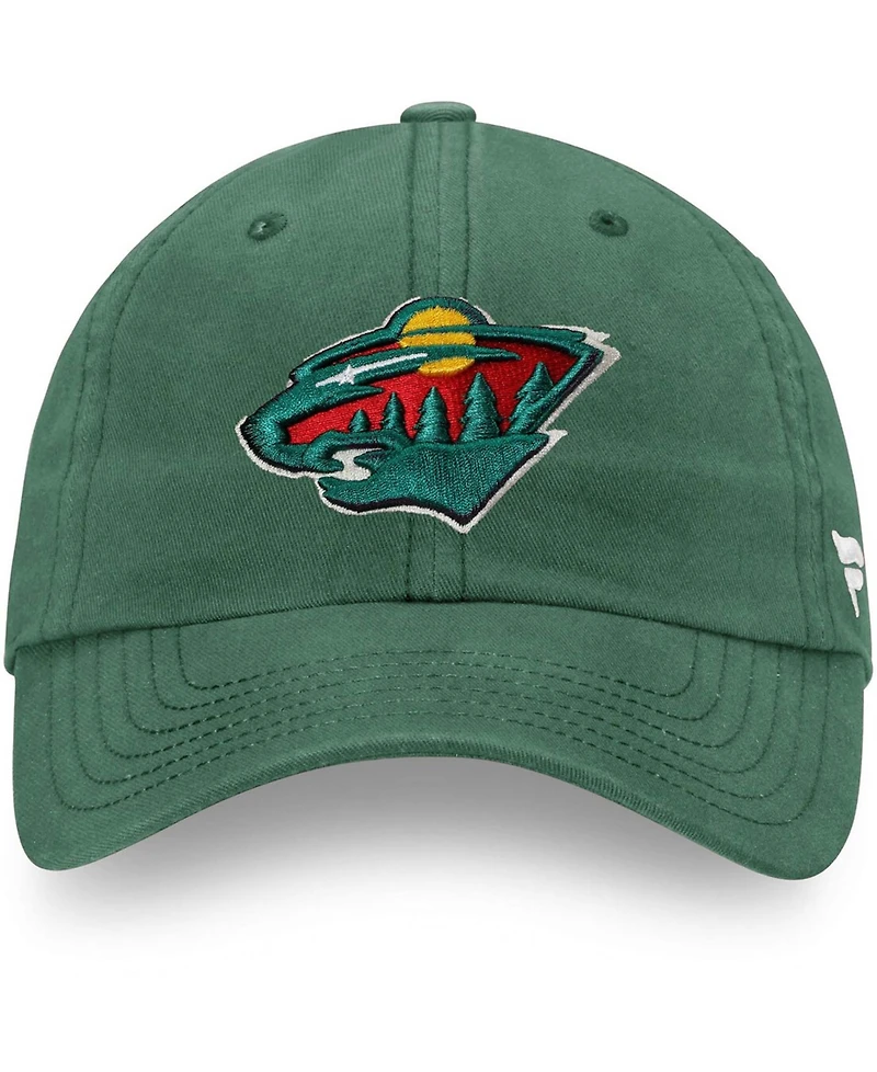 Men's Green Minnesota Wild Core Primary Logo Adjustable Hat